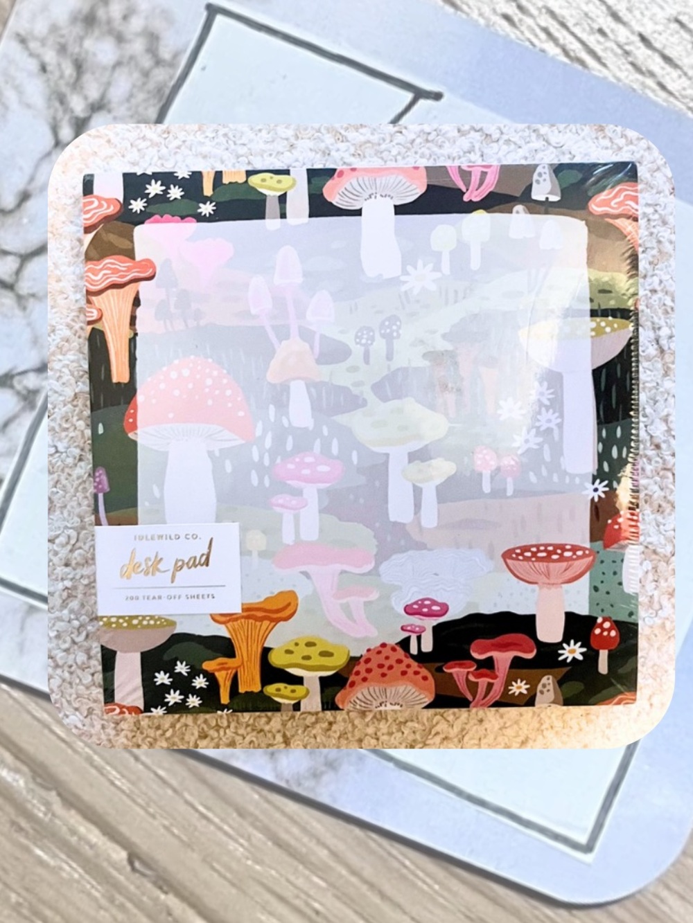 🏷️ cottagecore mushroom 🍄 300 sheets tear-off memo desk pad
